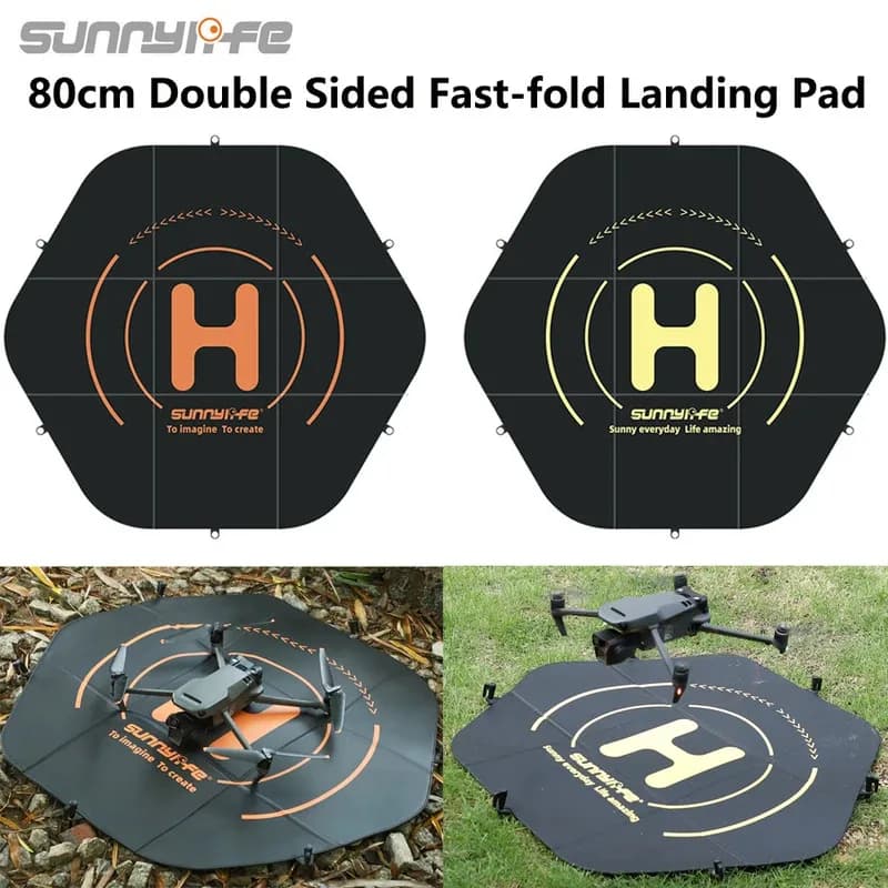 Sunnylife 80cm Waterproof Drone Landing Pad Set for Mavic Air 3/Mini 5 Pro Series Portable Landing Platfrom Mats