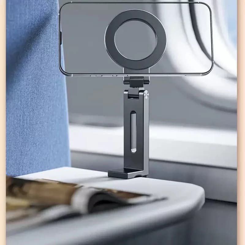 Supporto Magnetico Universale per Telefono, Pieghevole, Rotante, per Viaggi, Supporto per Telefono da Aereo a Mani Libere, Portatile, per Selfie