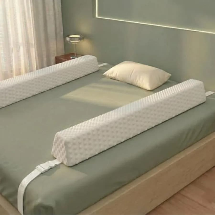 Paracolpi per Letto YENING per Bambini con Cinghie Sotto il Lenzuolo, Paracolpi in Schiuma Antiscivolo per Letti Singoli, Matrimoniali, Queen e King