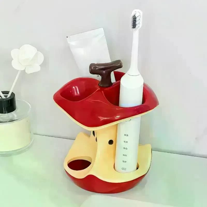 1/3-piece plastic toothbrush holder with 3 holes, electric toothbrush holder, easy to use makeup brush holder