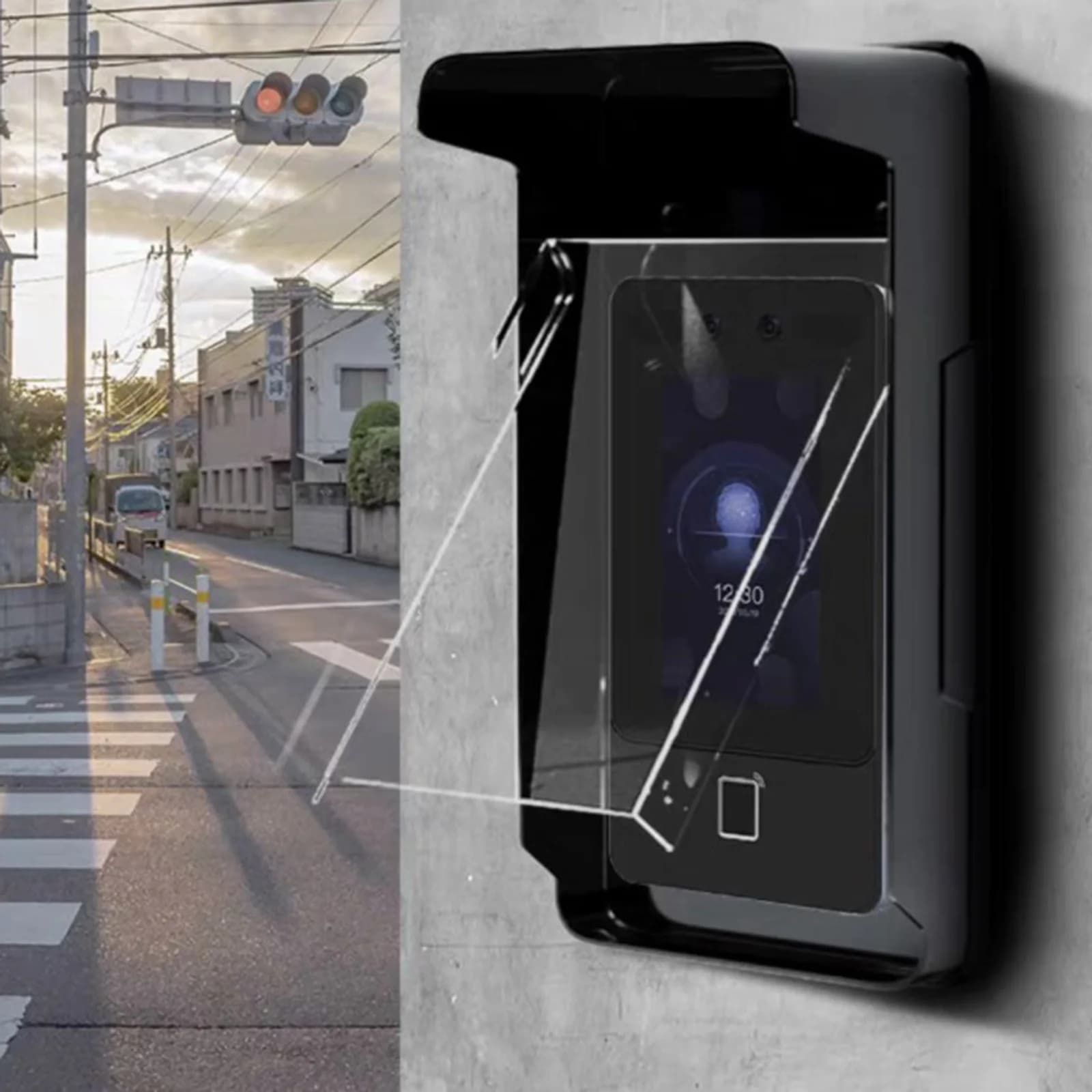 Copertura antipioggia per campanello Videocitofono impermeabile per esterni Tastiera per porta Scudo antipioggia per sistema di controllo accessi Versatile