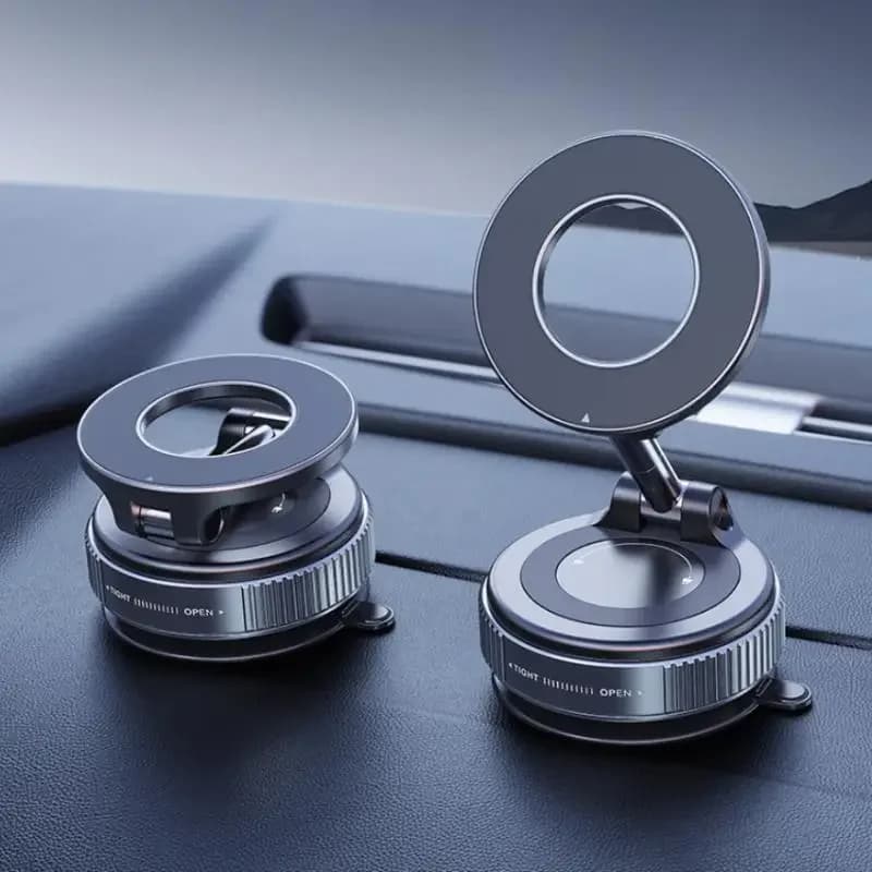 Foldable magnetic support for phone with strong magnet 360 ° Mobile stand for windscreen dashboard with vacuum suction for desk car with rotation 2025