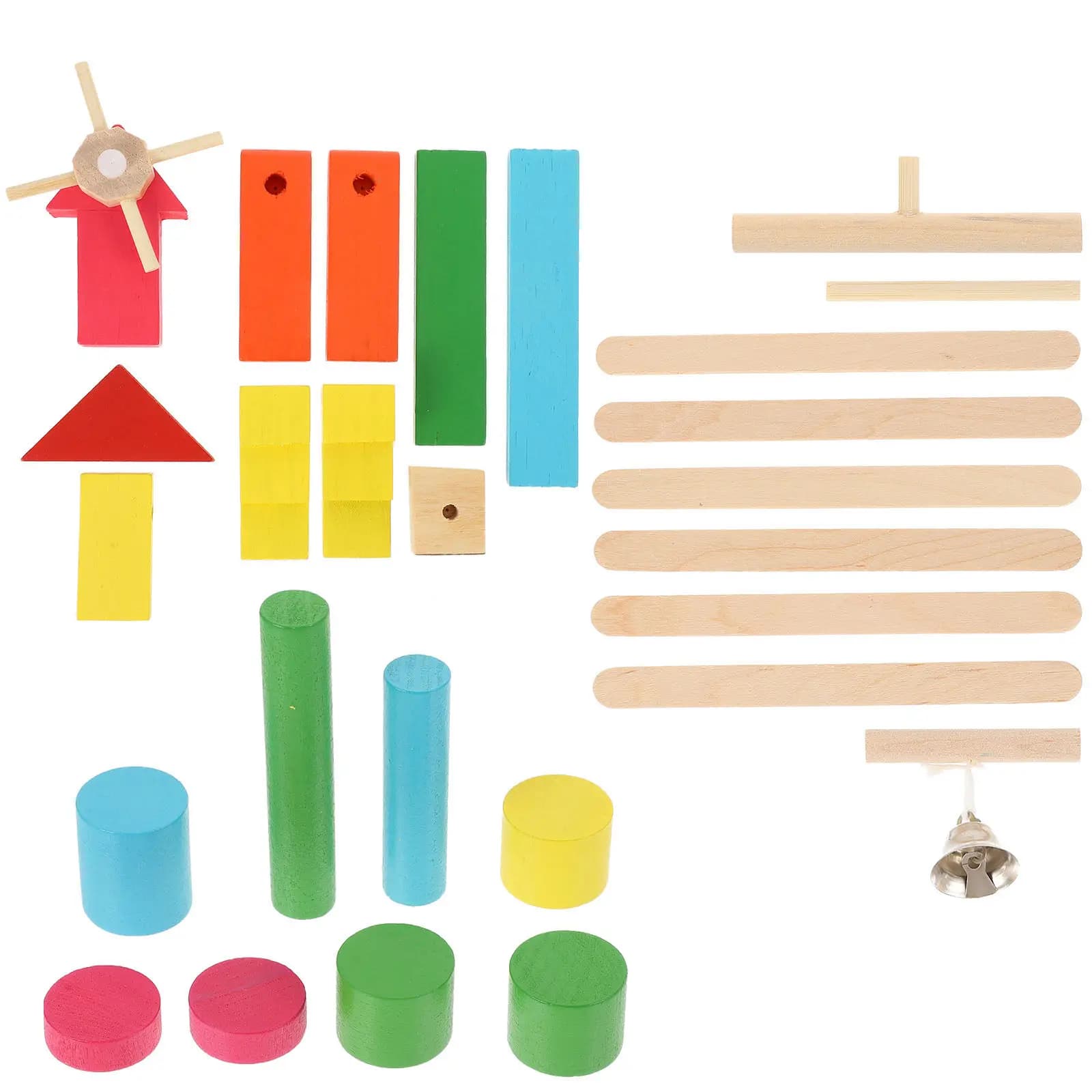 Set di Domino in Legno, Blocchi Colorati per lo Sviluppo Intellettuale e l'Educazione Precoce dei Bambini, Gioco Divertente per la Coordinazione Occhio-Mano