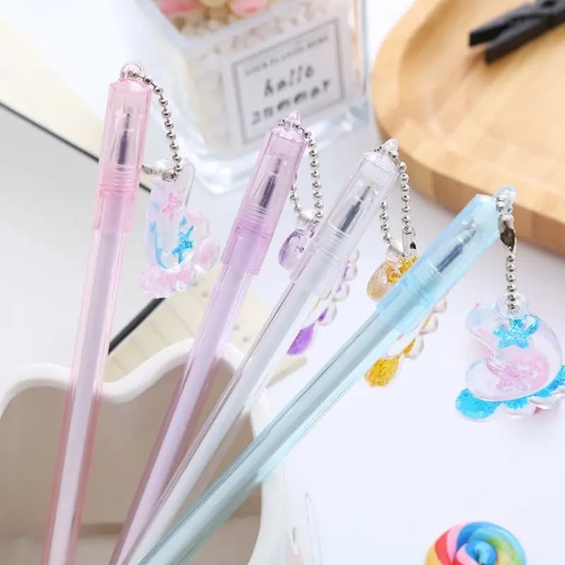 Penna gel pendente per cancelleria da 4 pezzi Penne dolci adorabili creative Kawaii carine