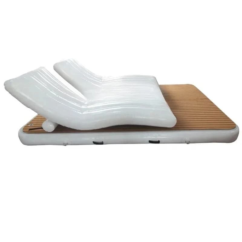 Children play with water mat, sunbathe, yoga, water pontoon, inflatable yacht, basin chair, floating platform for swimming