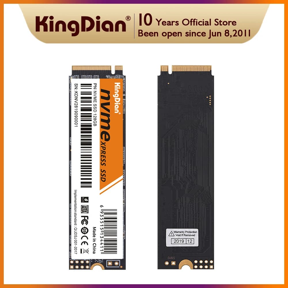 KingDian SSD 128GB 256GB 512GB 1TB 2TB M.2 2280 interfaccia NVMe unità a stato solido interna per giochi, compatibile con Laptop e PC