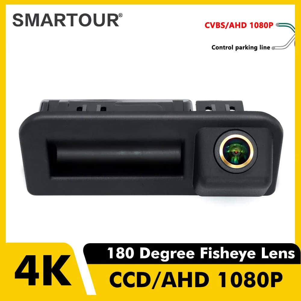 AHD 1080P Auto Baule Posteriore Portellone Maniglia Della Porta Posteriore Vista Posteriore Parcheggio Telecamera di Backup HD Per Vento Polo Berlina Facelift 2017 - 2019
