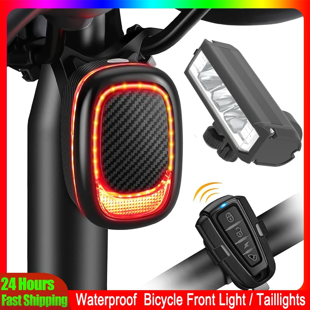 Elecpow A6Pro Backlight Alarm for Bicycle and Front Light for Bike Rear Light for Bike with Waterproof Rechargeable Remote Control Accessories