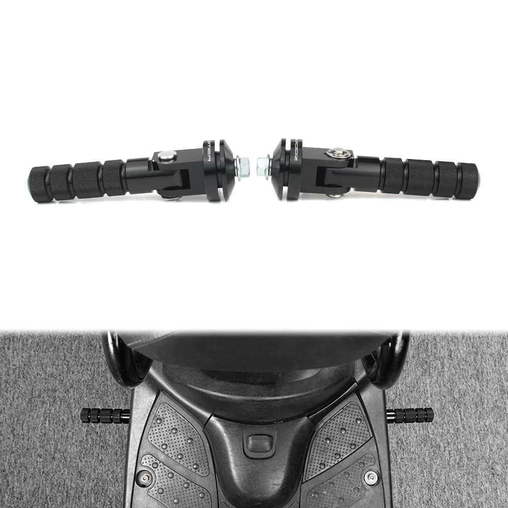 Motorcycle CNC Folding Footrests Passenger Footrest Pedal Rear Foot Pegs Set Aluminum Fit For Ruckus / Zoomer NPS50 2003-2024