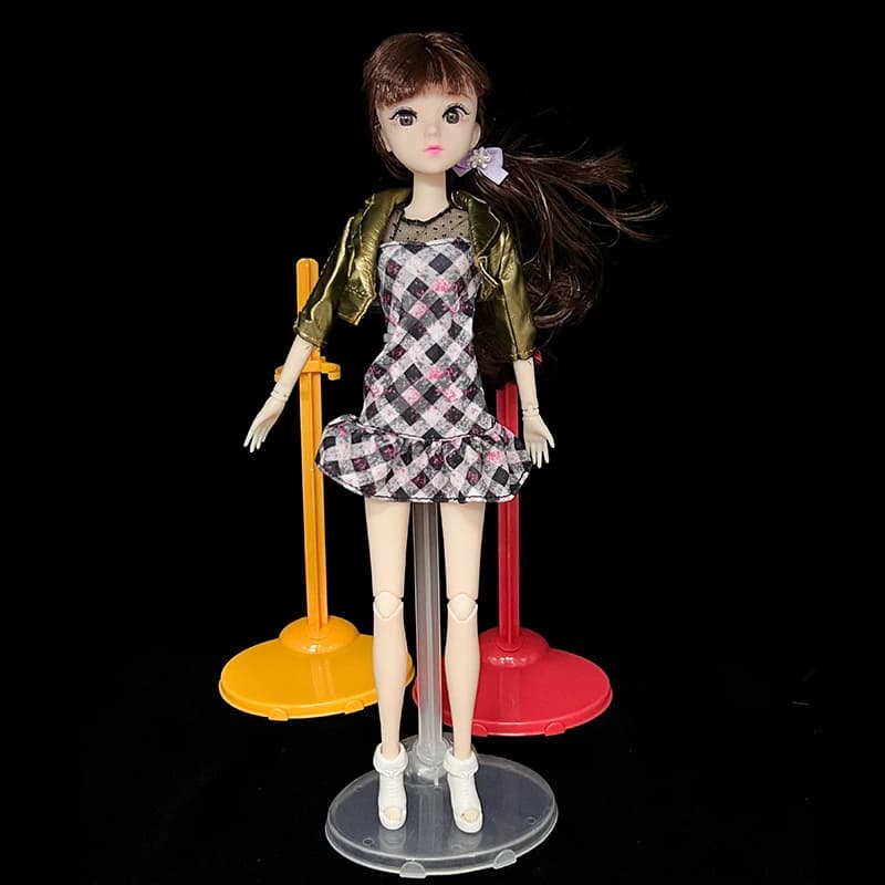 2 pezzi supporto per esposizione di figure giocattolo a colori 1/6 bambola Prop Up modello di manichino supporto trasparente per bambole che tengono trasparente