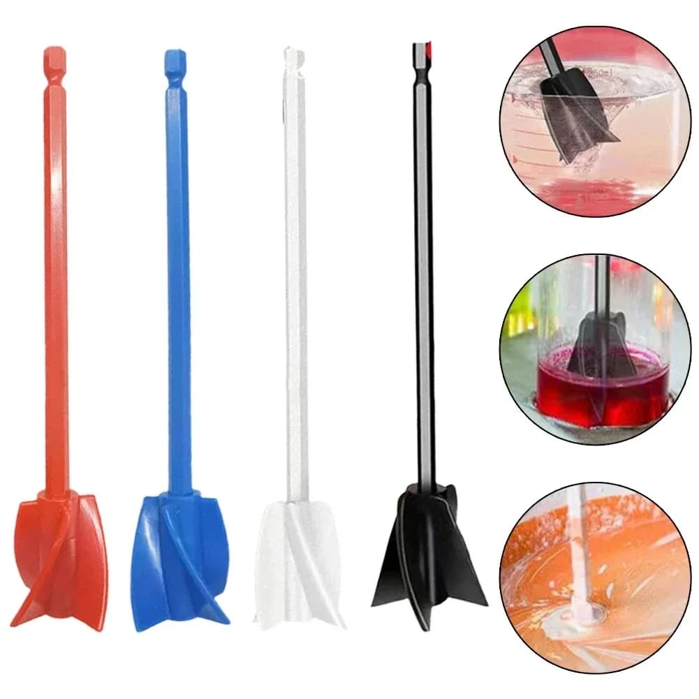 Mixer with Hexagonal Auction 6,35mm for Epoxy Resin and Paint - Accessories Agitator for High Viscosity