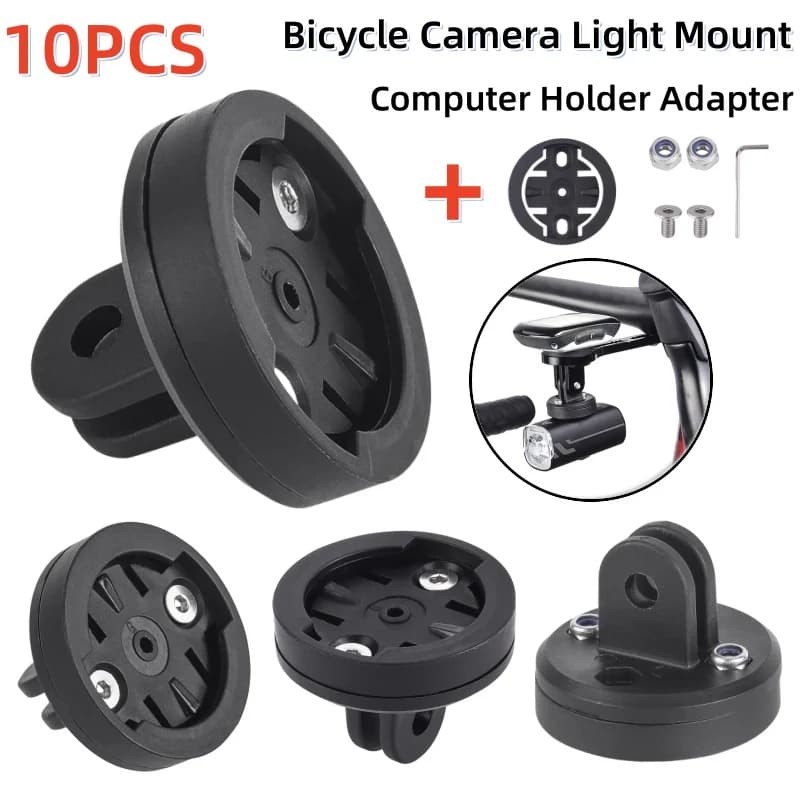 Adattatore per supporto per faro per fotocamera da bicicletta per supporto per computer da bici 1PC per Garmin per adattatore per staffa Gopro Base di collegamento per sedile di fissaggio