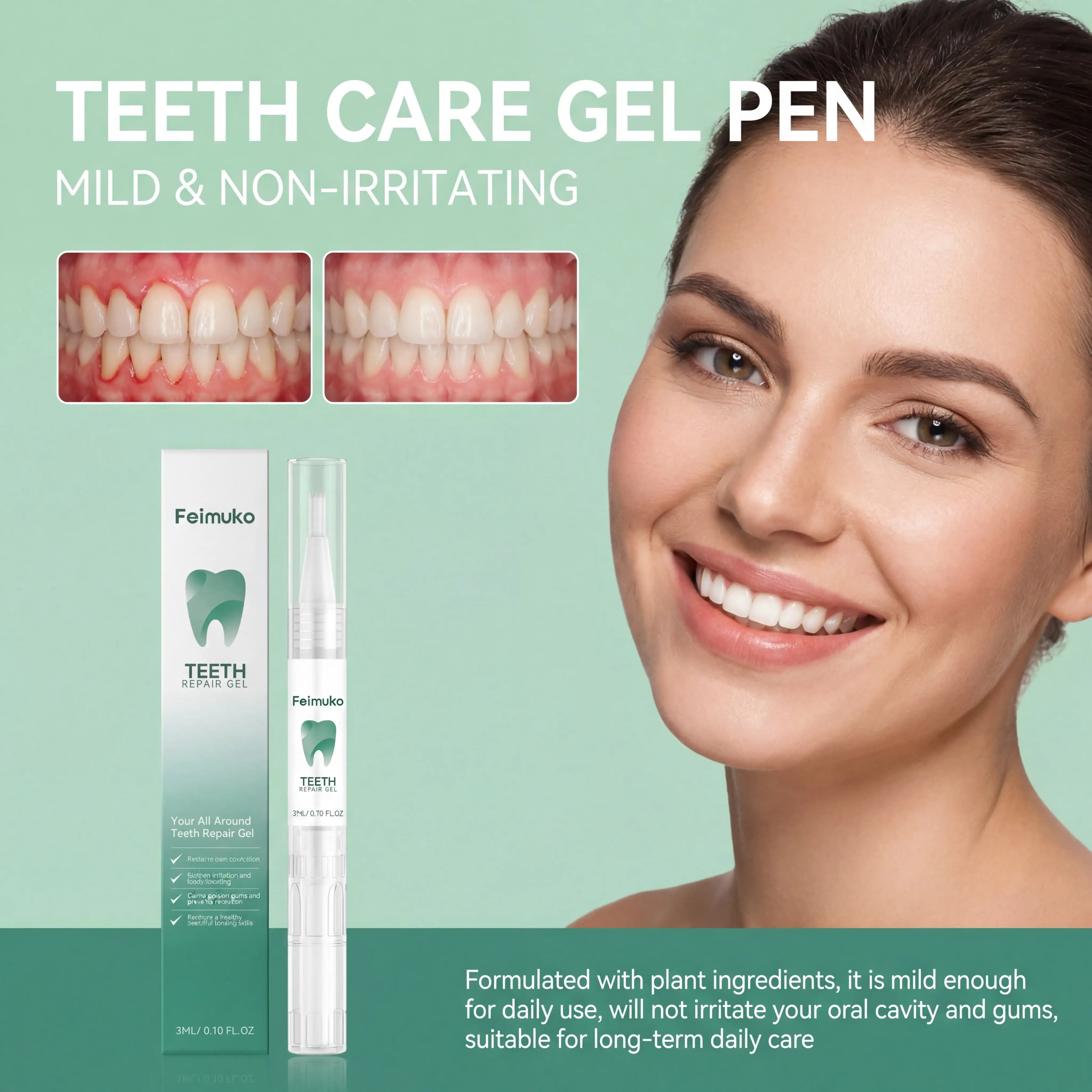 1/2/3/4/5/8/10Pcs Portable Oral Care Gel Pen Teeth Nourishing Moisturizer Eco Friendly Gentle Gum Soothing Pocket Refresh Liquid