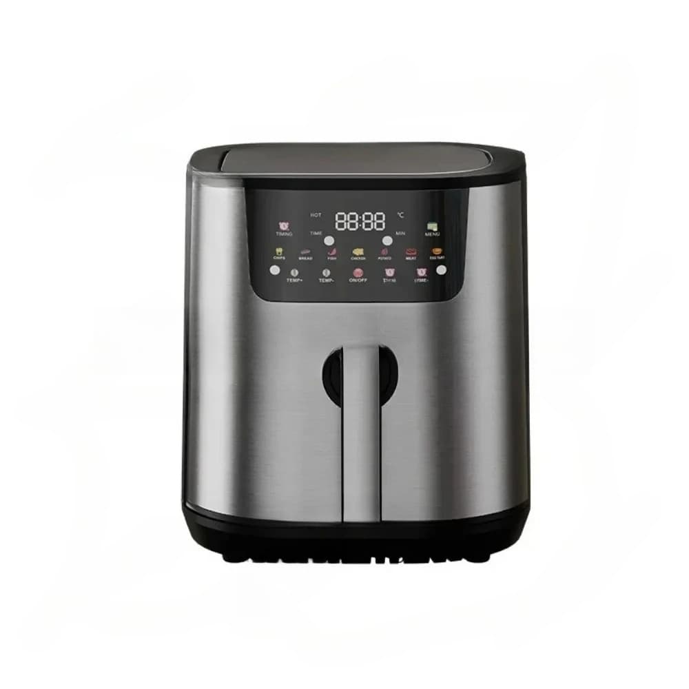 Air Fryer, 15L, Stainless Steel, Ceramic Cooking Basket, with Deluxe Accessory Kit and Recipe Book