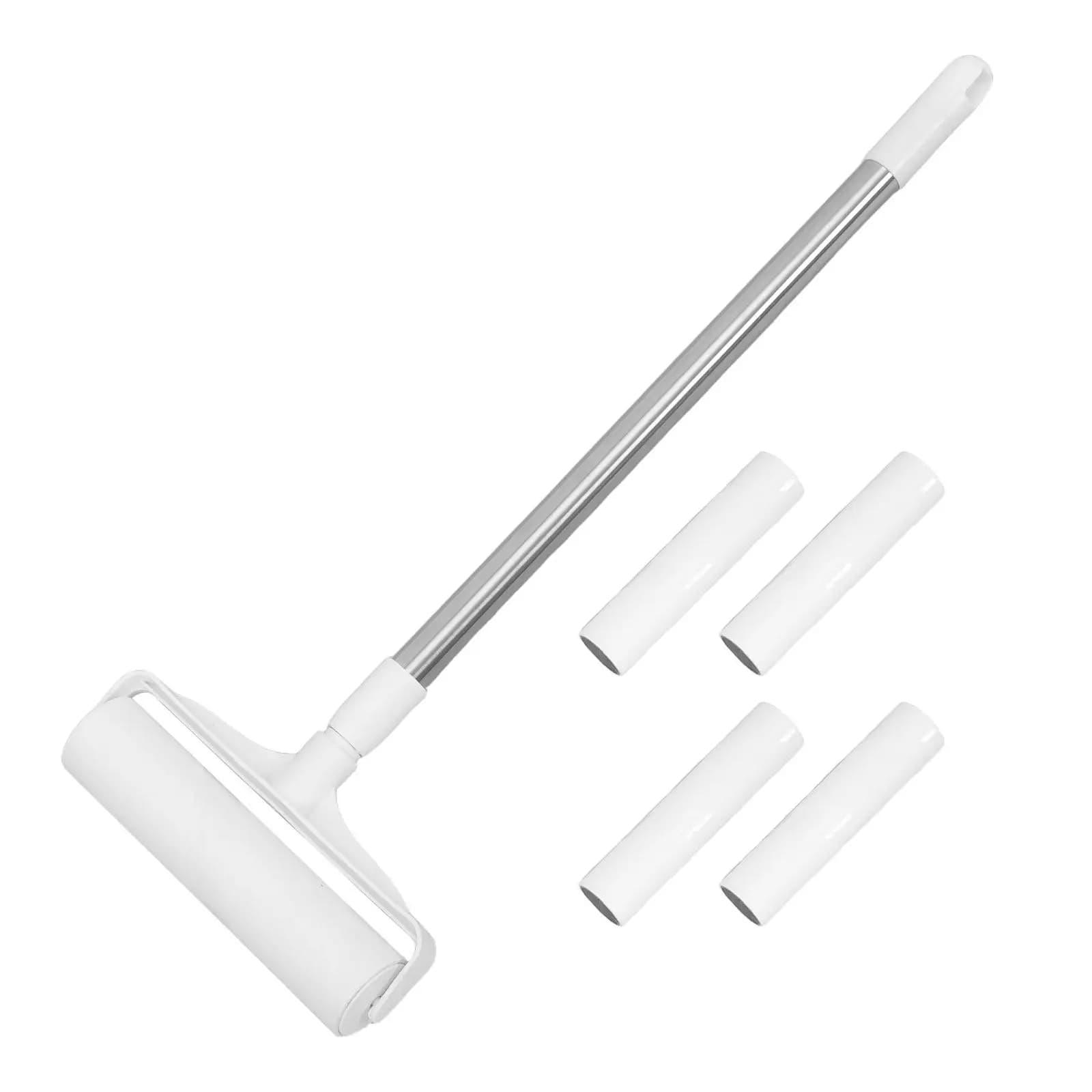 1Set Lint Roller Floor Cleaner Long Handle Reusable Sticky Roller Pet Hair Remover for Carpet Furniture Clothes Travel