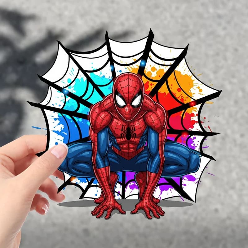 Car Body Window Decoration Marvel SpiderMan Graffiti Stickers Waterproof Sunscreen Scratch Cover Car Decals