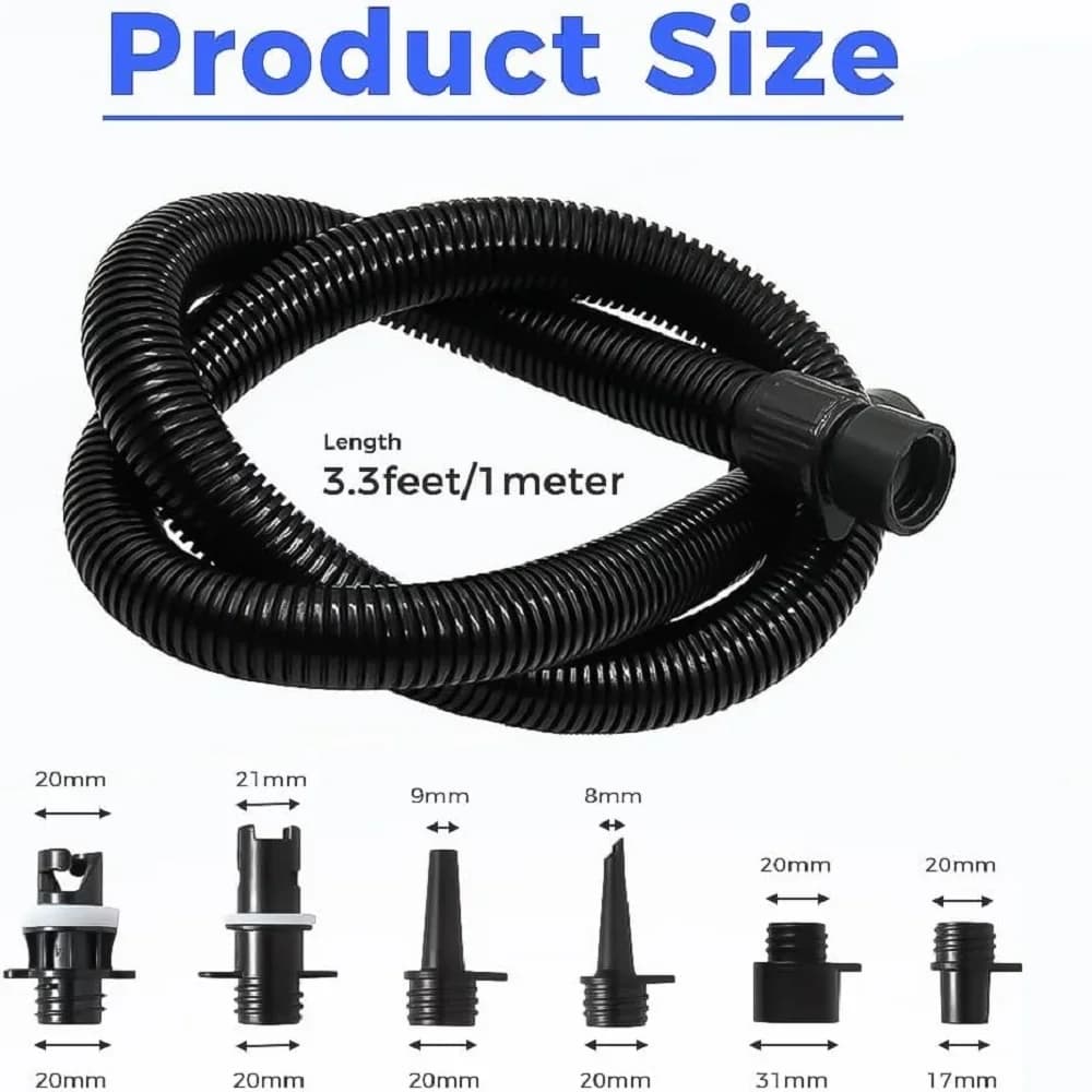 Connettore adattatore per pompa aria in plastica SUP Paddle Board Kit tubo aria rimovibile e 6 ugelli per pompa SUP elettrica HT781/HT782/HT790