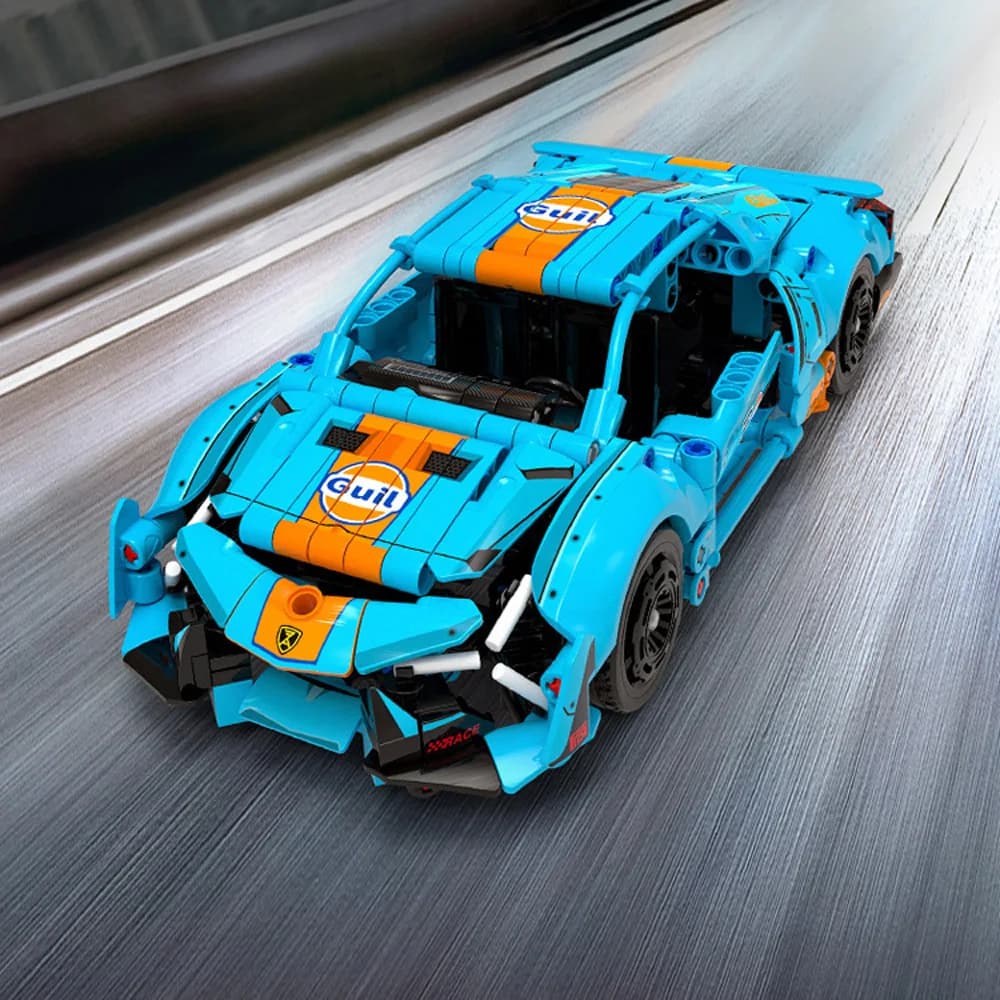 Technical 1:18 Scale Supercar Building Block Italia Bull Super Sport Car Revuelto Bricks Racing Model Vehicle Toys For Boys