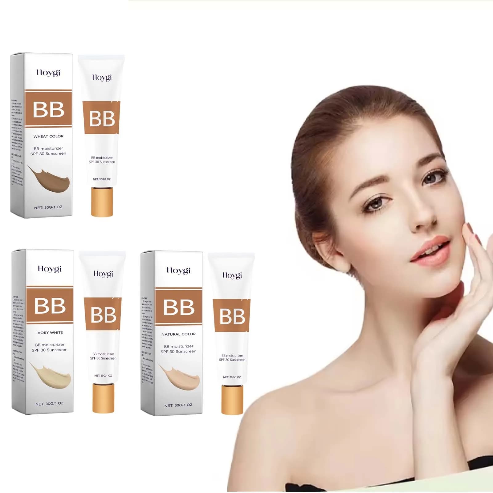 BB Cream idratante Anche il tono della pelle Crema solare per fondotinta per il trucco del viso Correttore Pori Copri imperfezioni Cosmetico naturale
