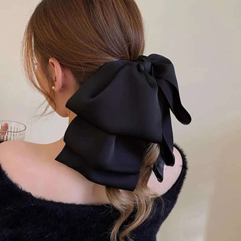 Nuove Grandi Mollette per Capelli in Raso con Fiocco per Donne, Fermagli alla Moda, Fermagli per Capelli da Ragazza, Dolci Accessori per Capelli, Barrette, Accessori per Capelli