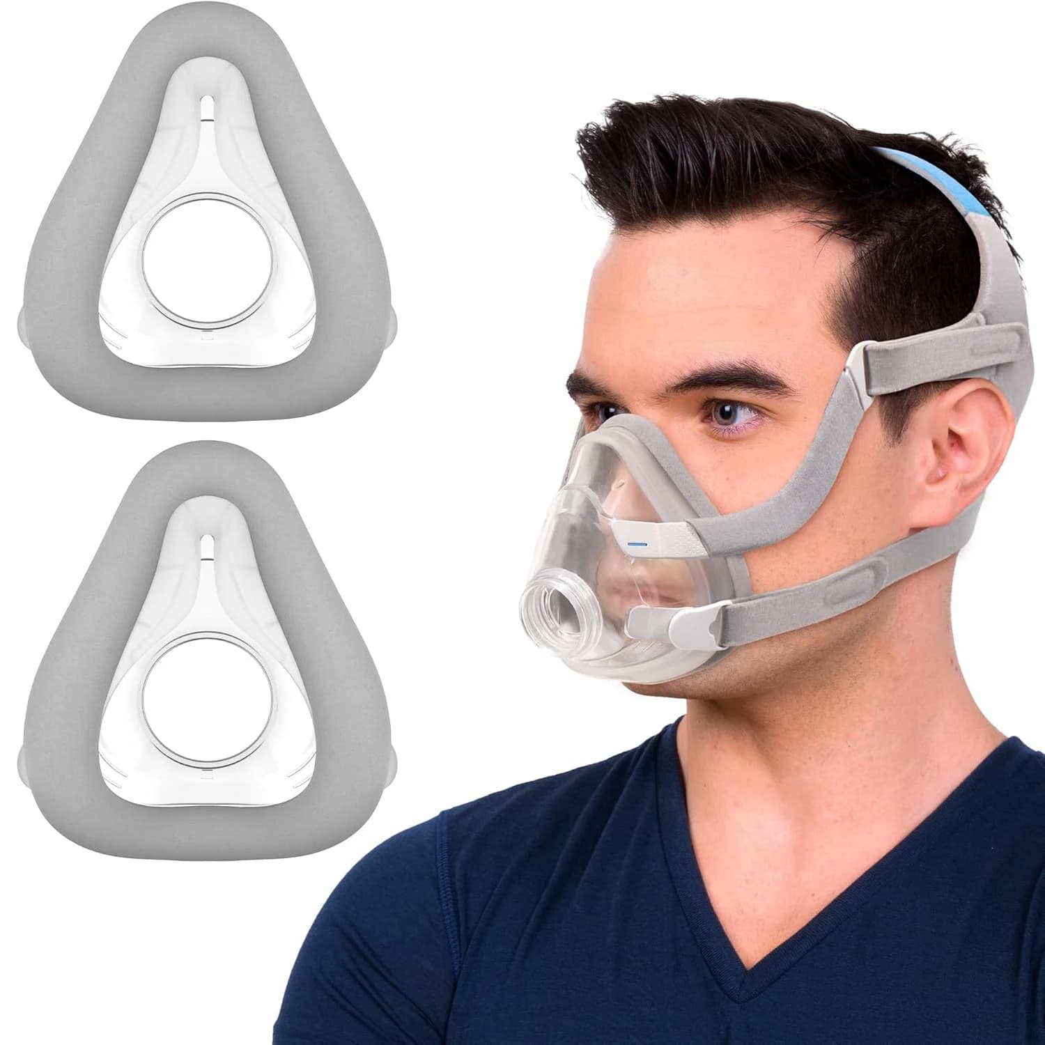 2/1 pezzi AirFit F20 Maschera respiratoria con cuscinetto in silicone in memory foam, adatta per maschere stile F20, comoda e perfettamente aderente, resistente