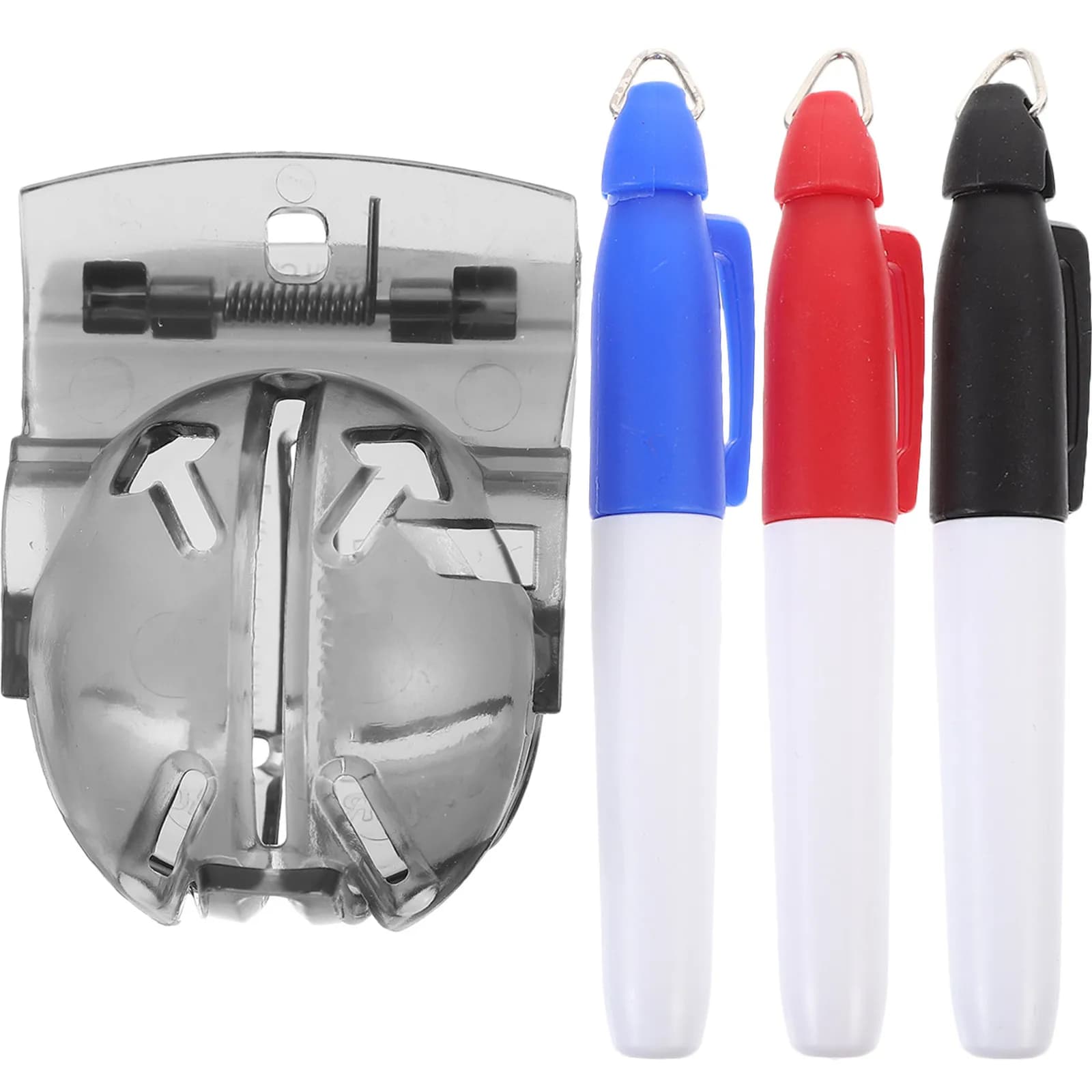 Set Professionale di Penne per Marcatura Palline da Golf, Strumento di Allineamento per Puntamento Preciso, Stencil Riutilizzabile e Portatile