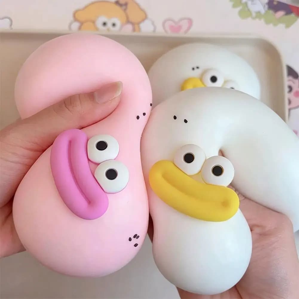 Cute Face Squishy Toy Slow Rising,Funny Big Eye Dough Stress Relief Ball, Soft Sensory Fidget Squeeze Toy for Anxiety Desk Decor