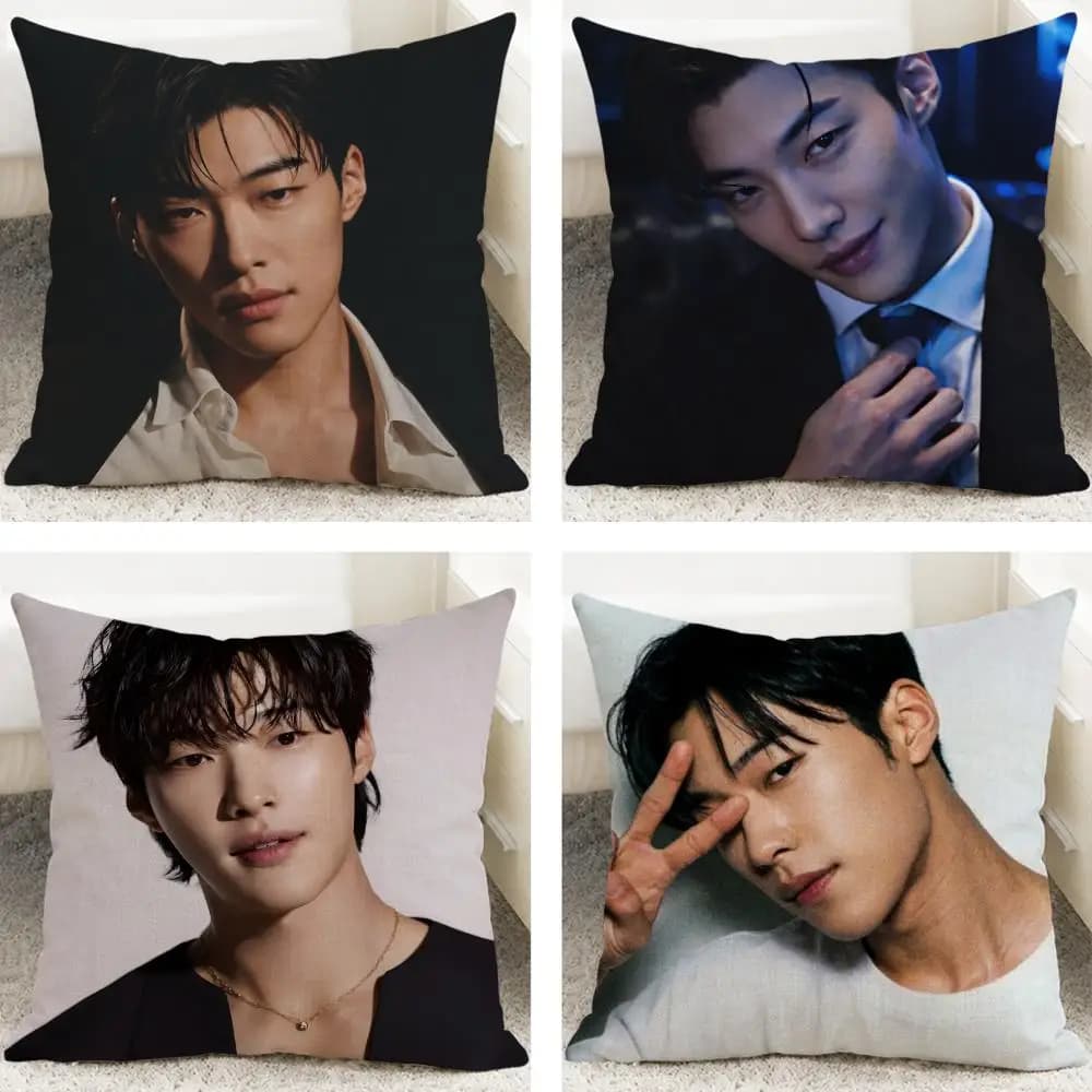 Actor Woo Do-hwan Cushion Cover Cushion Covers Natural Linen Breathable Sofa Bedroom Decor Pillowcase