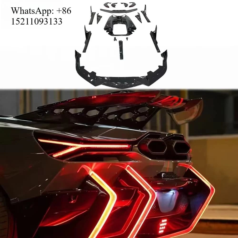 DUKE Style Dry Carbon Fiber Body Kit for Revuelto Front Bumper Side Skirts Rear Diffuser Spoiler OEM Fitment Parts