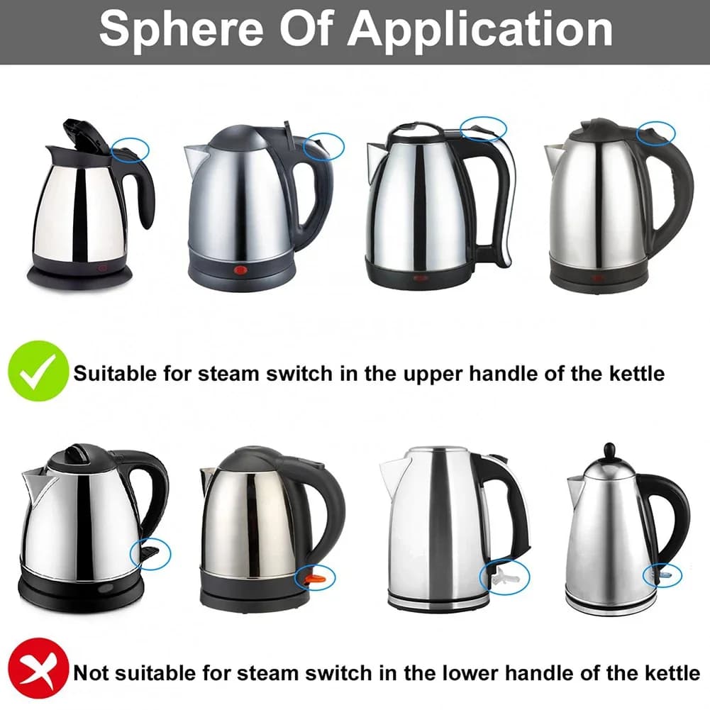 Thermostat and temperature switch connector replacement kit for electric kettle, compatible with 2 or 3 pieces models