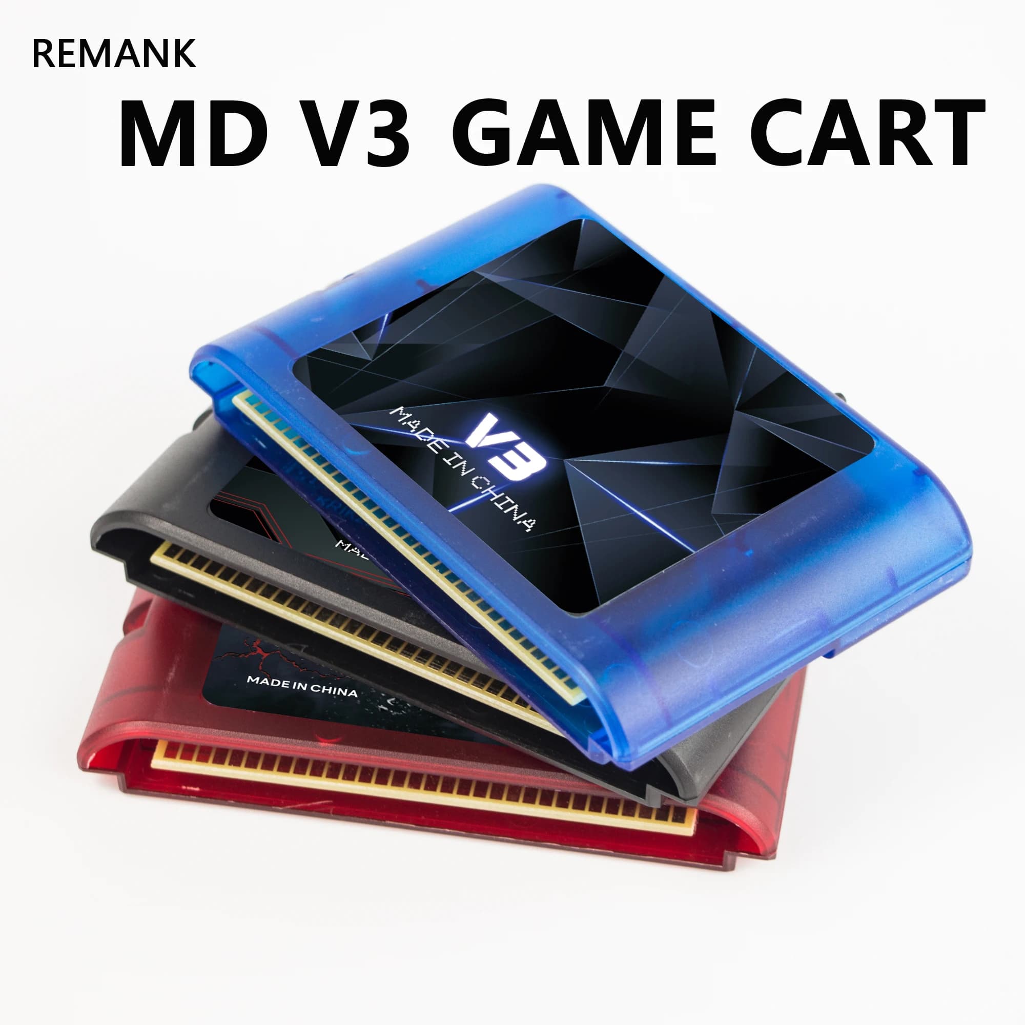 REMANK MD V3 PRO 3000 in1 MD V3 CART EDMD Remix MD Flash per SEGAMega US/JP/EU 16-bit MD V3 Flash Accessori per console per videogiochi