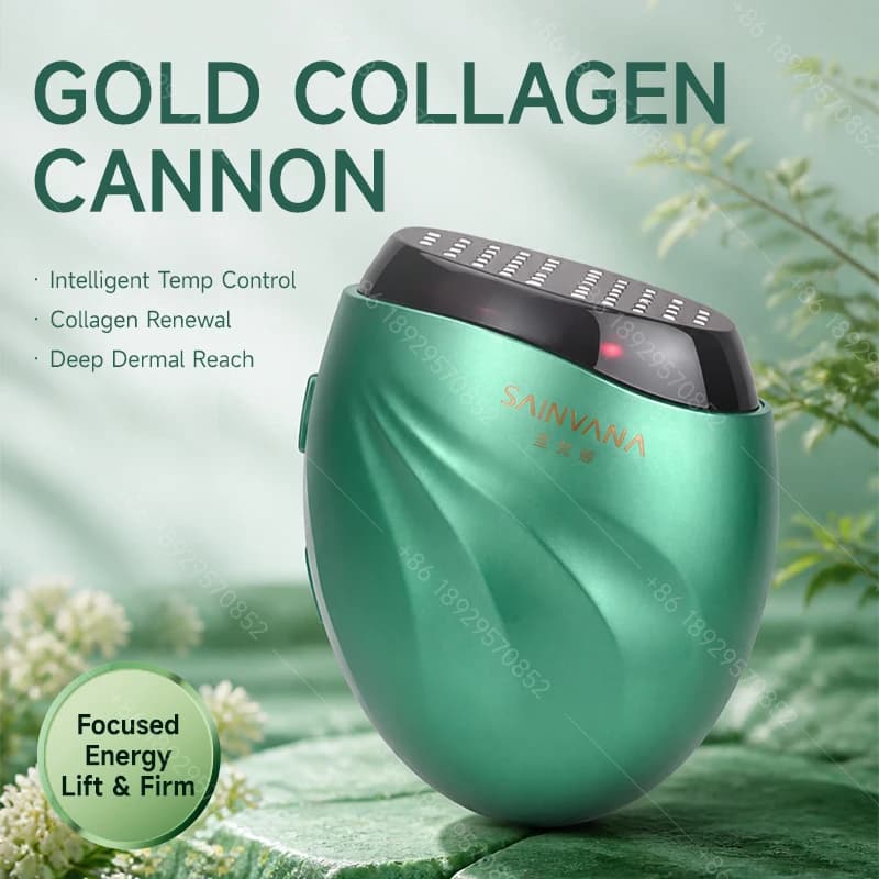 Factory direct sale of collagen protein gun beauty device, handheld facial massager, colored light vibration massage, micro curr