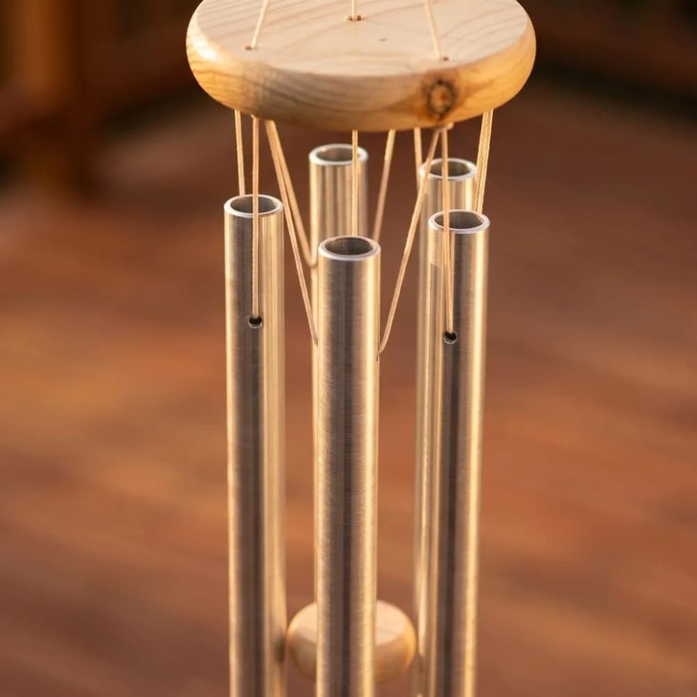 Elegant 25.59 in Wind Chimes Silver Metal Tubes Aluminum Wind Chimes 6 Metal Tubes Hanging Outdoor Wind Chimes Outdoor