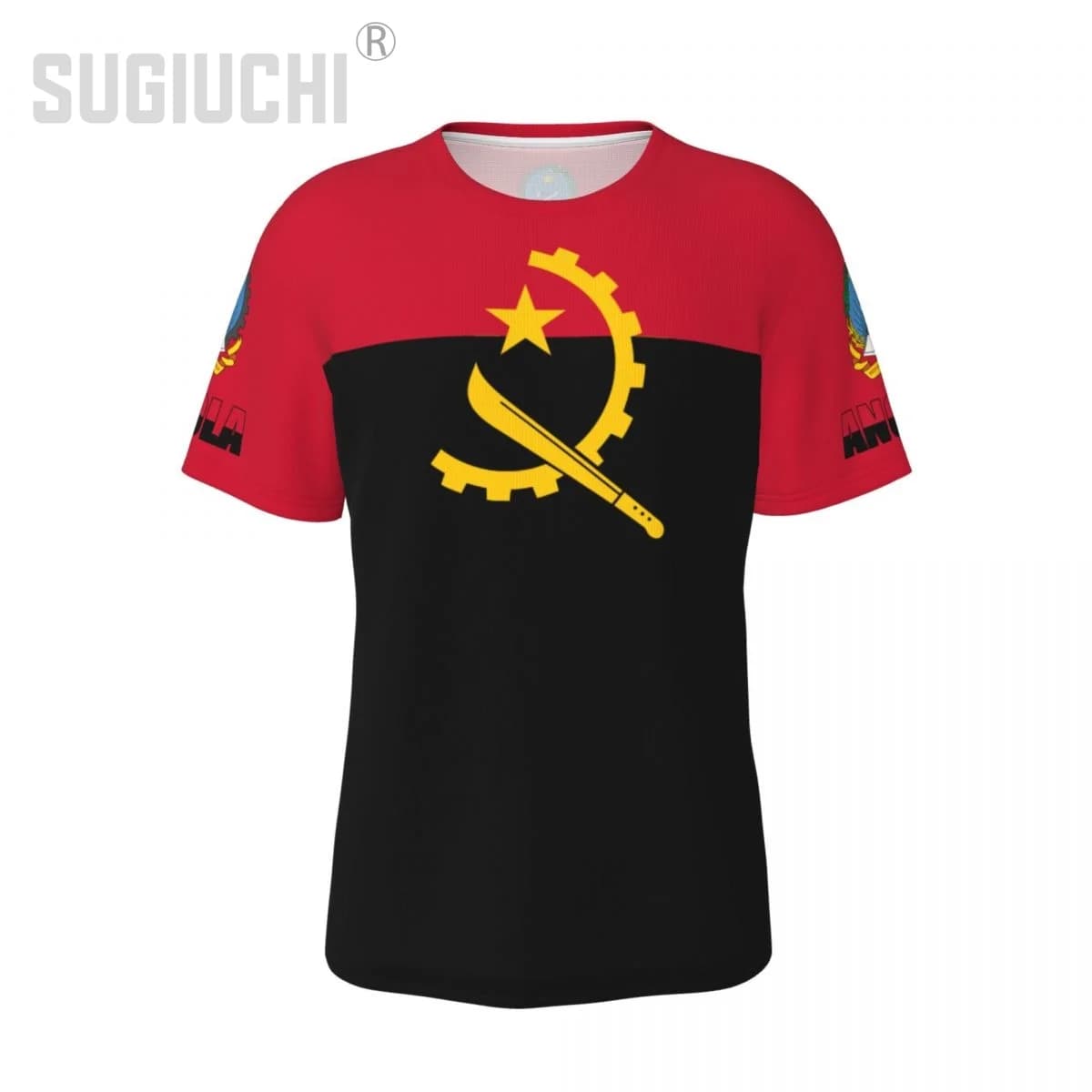 T-shirt unisex con bandiera dell'Angola, magliette angolane per uomo e donna, regali per tifosi di calcio, abbigliamento personalizzato.
