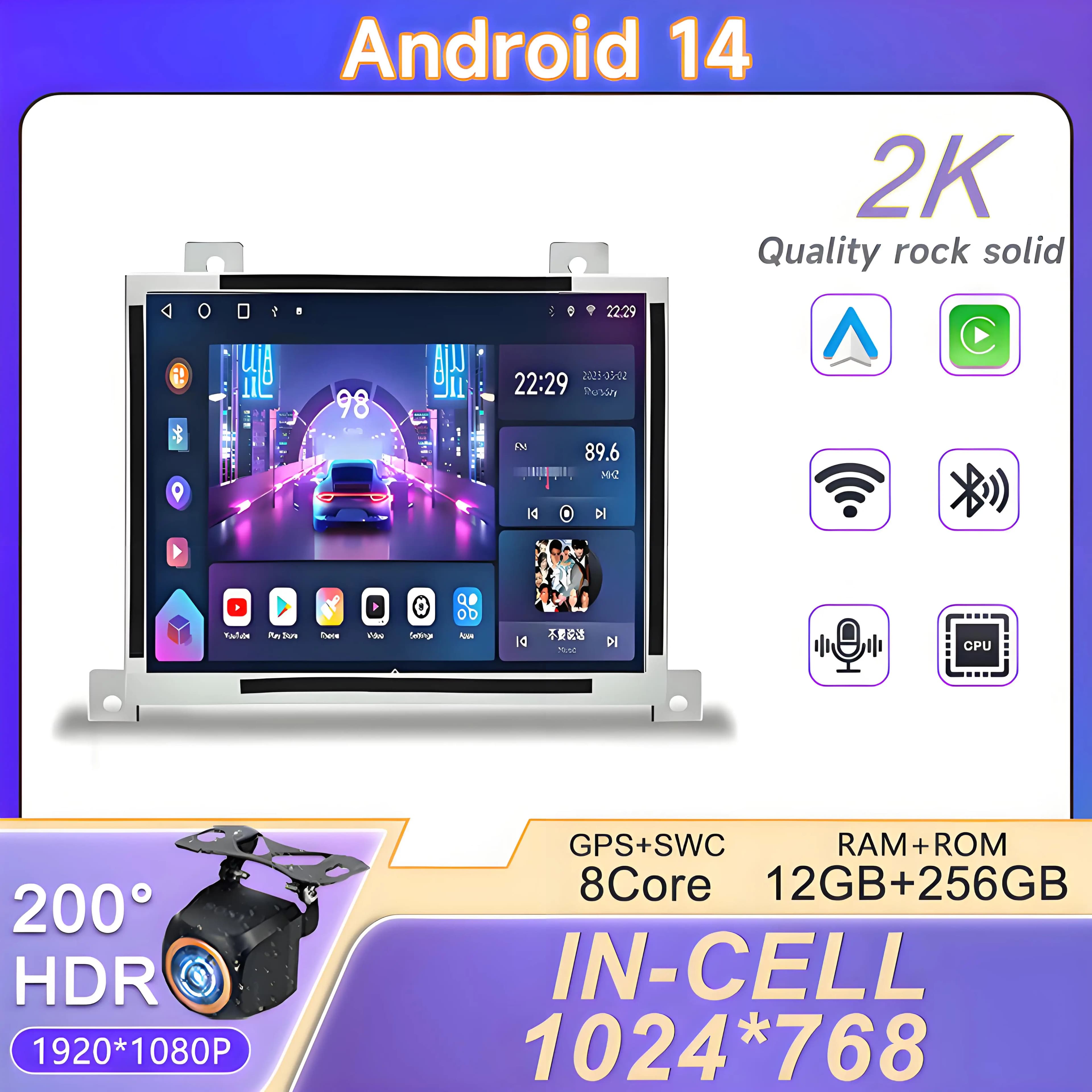 Autoradio Android da 8,4 pollici per Dodge Charger Challenger 2015-2019, ricambio con Carplay wireless e Android Auto.