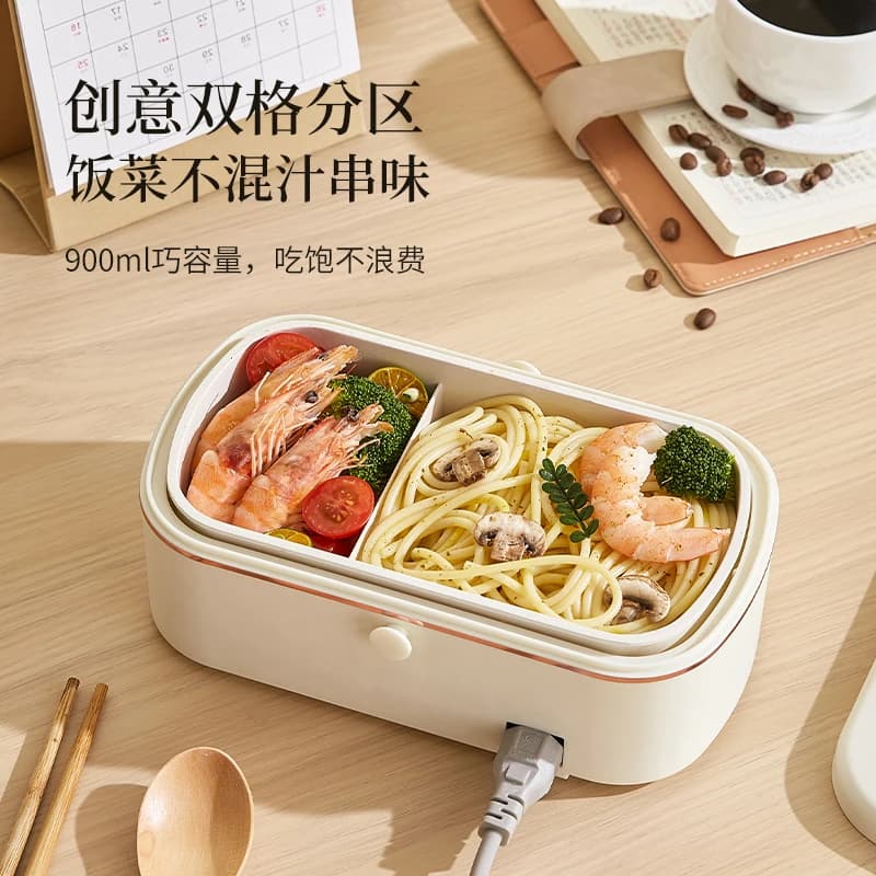 Lunch Box elettrico senza acqua - Scaldavivande isolato con riscaldamento plug-in per impiegati (artefatto di riso caldo)