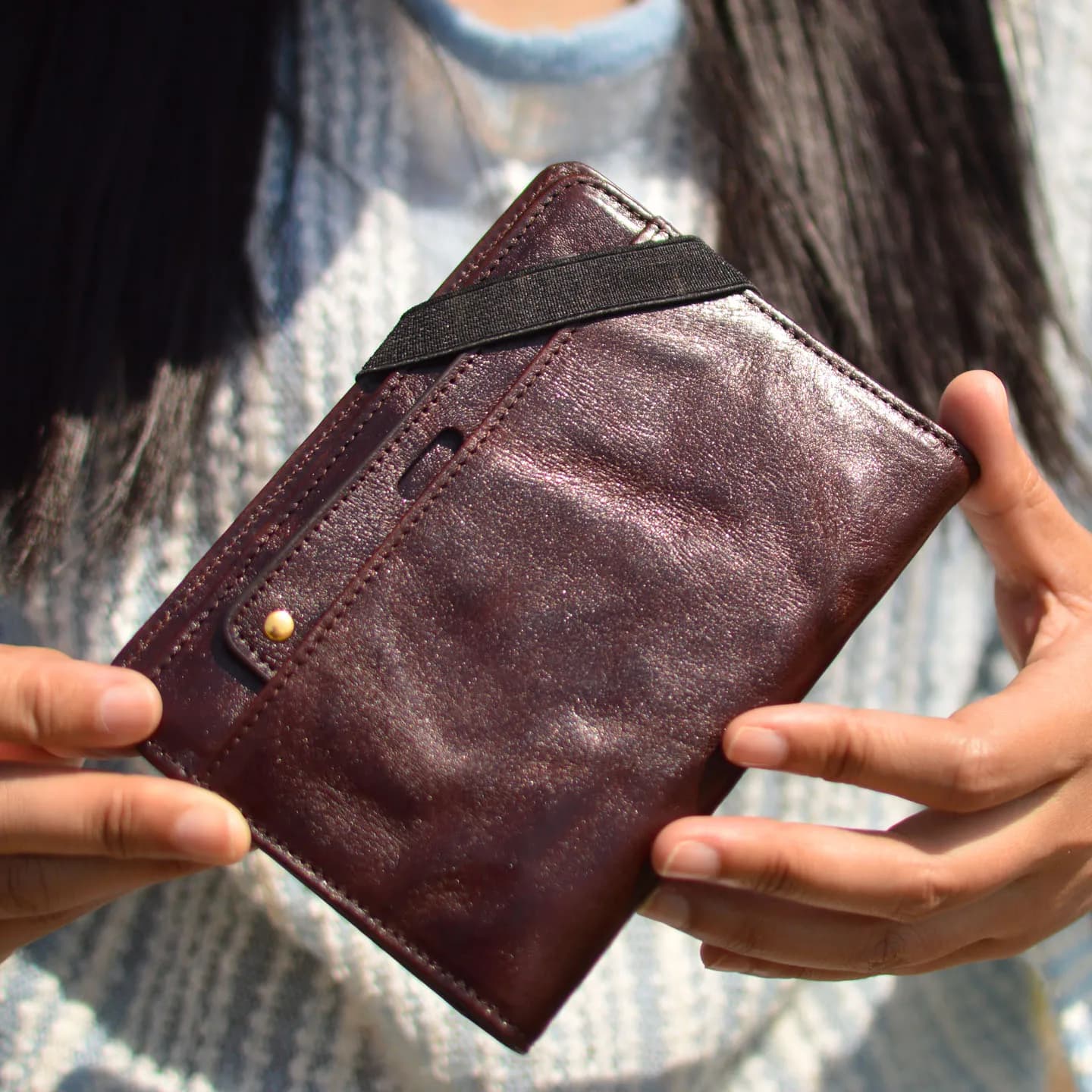 AETOO Leather tanning old-style clasp wallet, top-grain cowhide passport bag, multi-pocket card bag, men's retro casual money cl