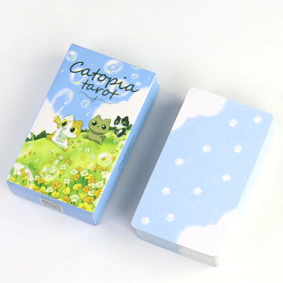 Catopia Tarot Deck 78 Pcs Cute Tarot Cards Based on Rider Waite System 10.3*6cm