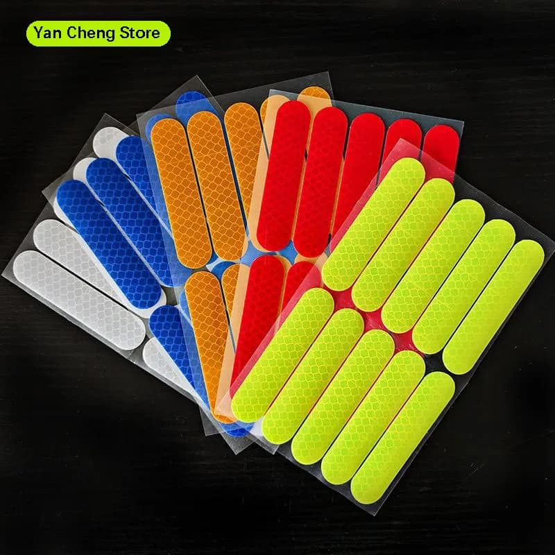 Reflective bike stickers night stickers for motorcycle decorative patches for helmet waterproof wear resistant reflective strips