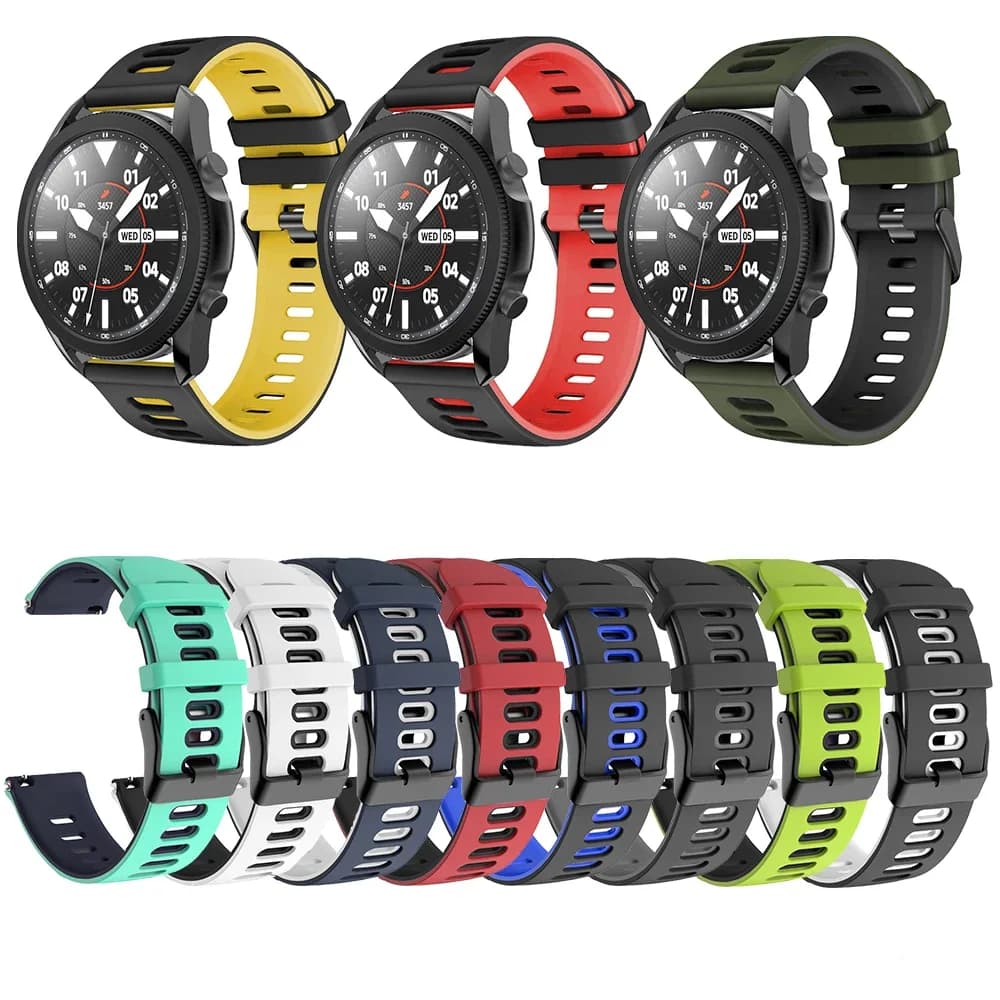 Cinturino in silicone da 20 mm e 22 mm per Galaxy Watch, Gear S3 Frontier, Amazfit GTR 47 mm/Gtr 3/Gtr 3 Pro/GTR 2-2e Cinturini
