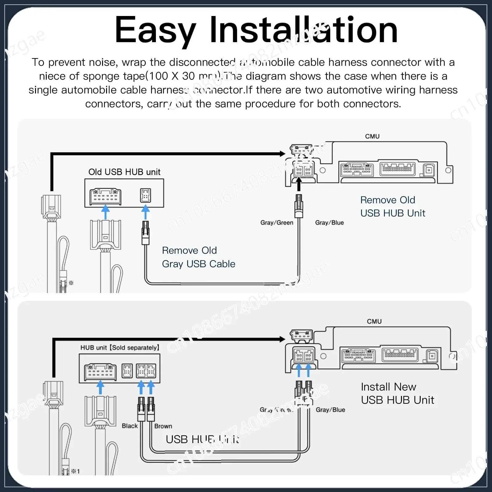 NUOVO P3 Adattatore Wireless CarPlay Android Auto USB Hub OEM per Retrofit Mazda 2 3 6 CX3 CX5 CX8 CX9 MX5 TK78669U0C Kit