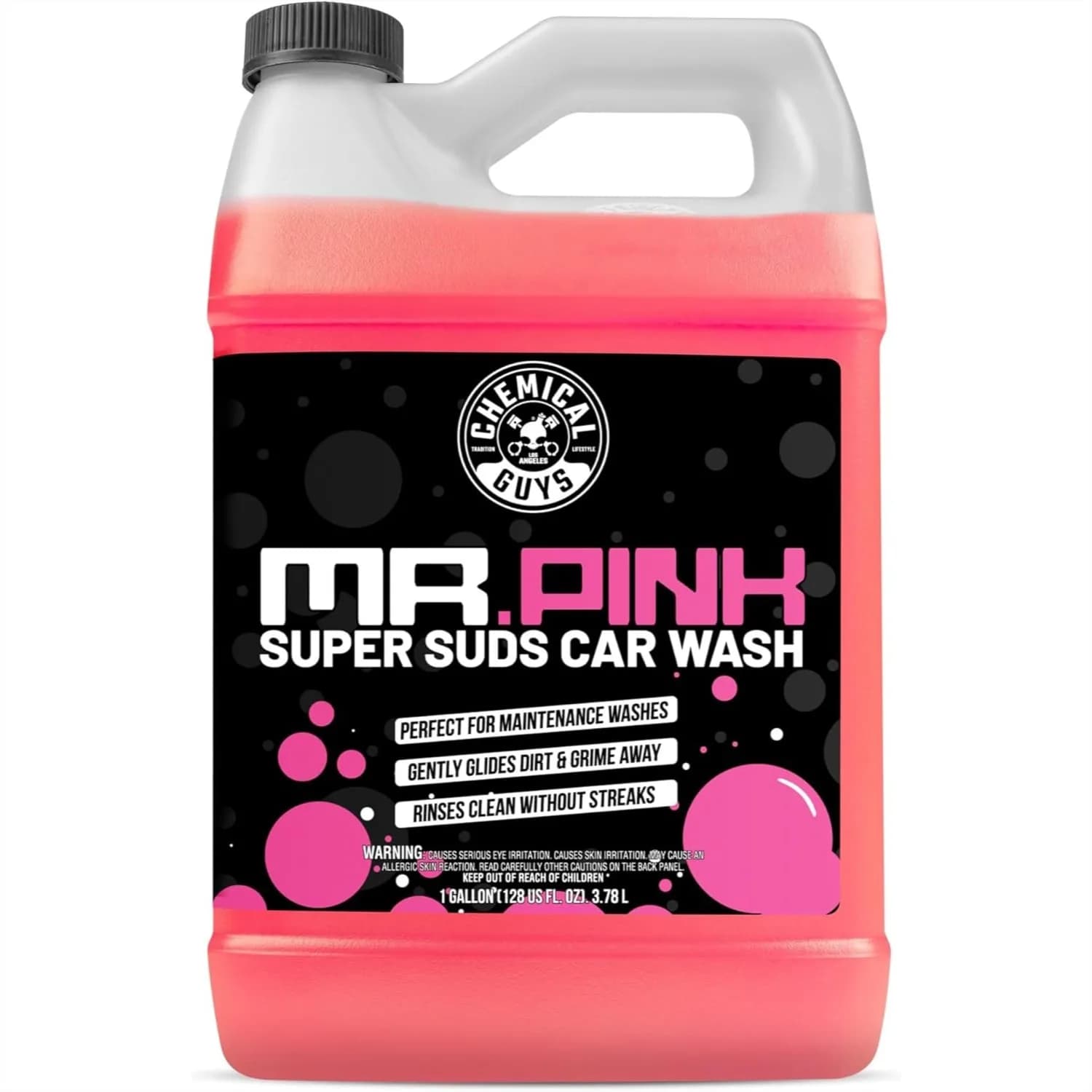 Mr. Sapone Rosa per Lavaggio Auto 128 oz - Sapone Super Schiumogeno per Lavaggio con Cannone, Blaster o Secchio, pH Bilanciato Sicuro per Cera e Ceramica