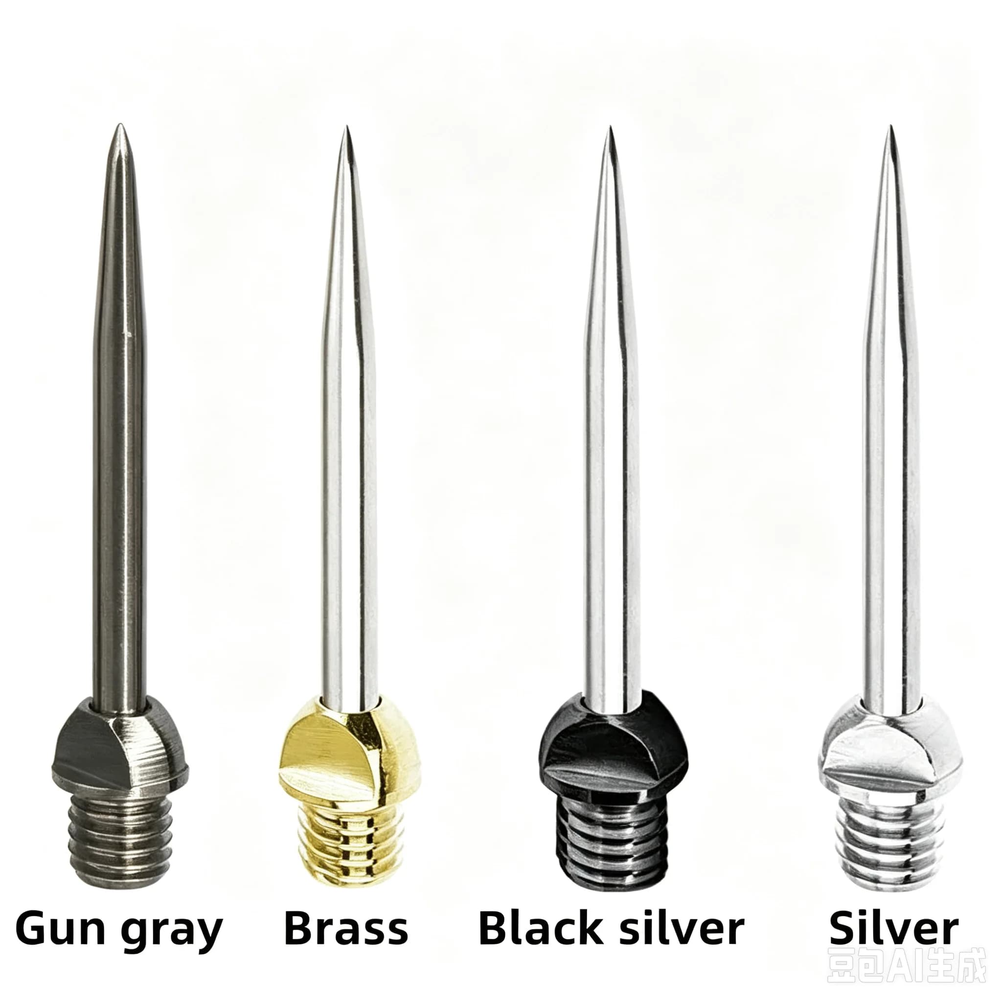 WEDARTER Stainless Steel Darts Tips, 2BA Threaded Replacement Tips — Darts Accessories