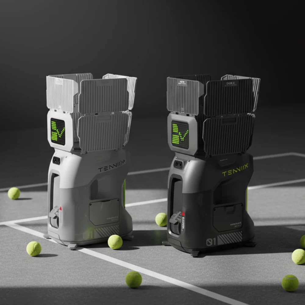 Tenniix Basic AI Coach Voice Control Tennis Ball Launcher Intelligent Ball Machine Portable Smart Training Equipment for Court