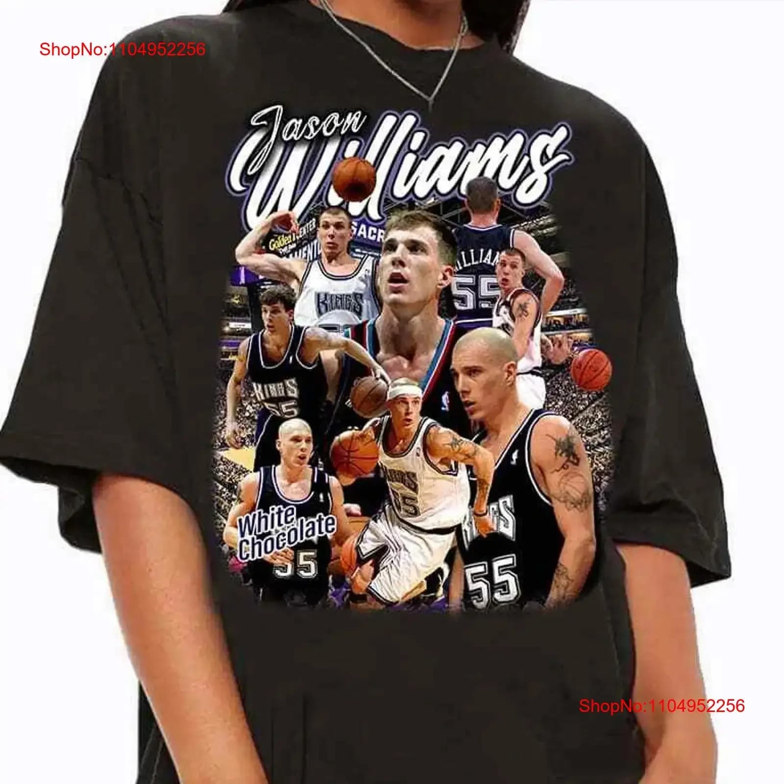 Vintage 90's style t-shirt Jason Williams Vintage vintage retro basketball t-shirts washed soft fashion and casual designer dresses