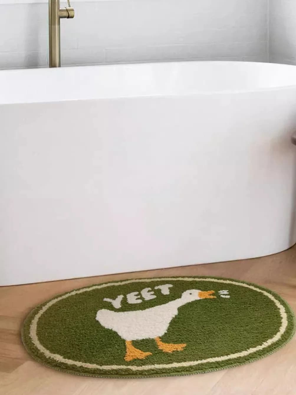 Thickened Plush Cartoon Duck Bath Mat Absorbent Bathroom Carpet Room Decoration Door Mat Non-Slip Home Textile Floor Rug