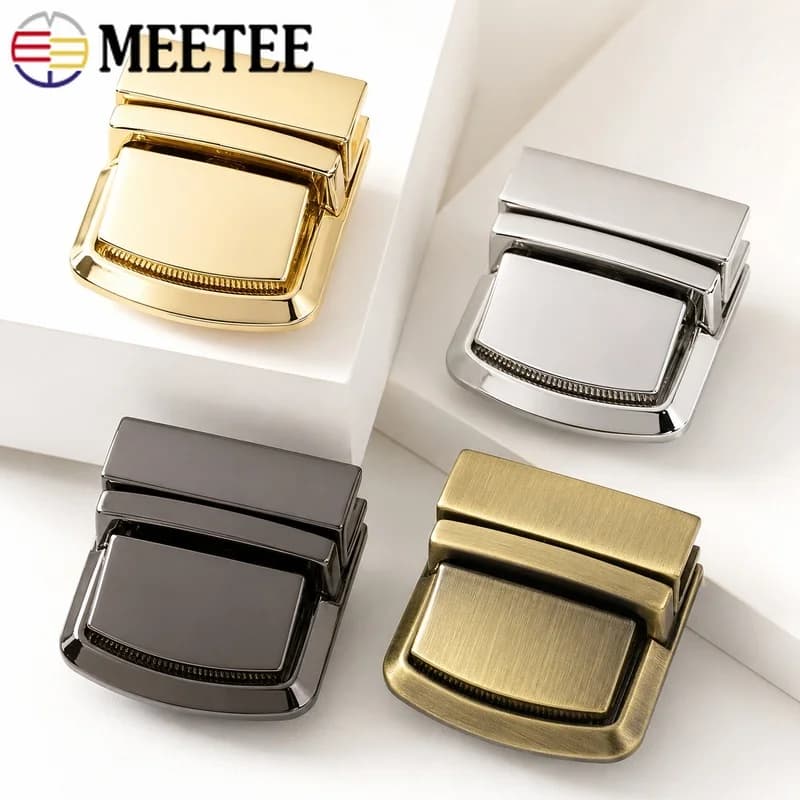 2-5Pcs 30x35mm Handbag Lock Buckle Metal Snap Closure Clasp for Purse Bag Repair Kit Sewing Hardware Accessory Replacement Tools