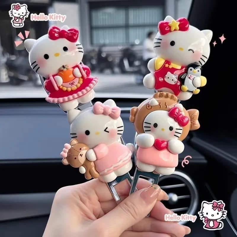 Creative cartoon peripheral cat pattern cute car safety plug buckle seat belt extension connector car rear seat belt buckle gift