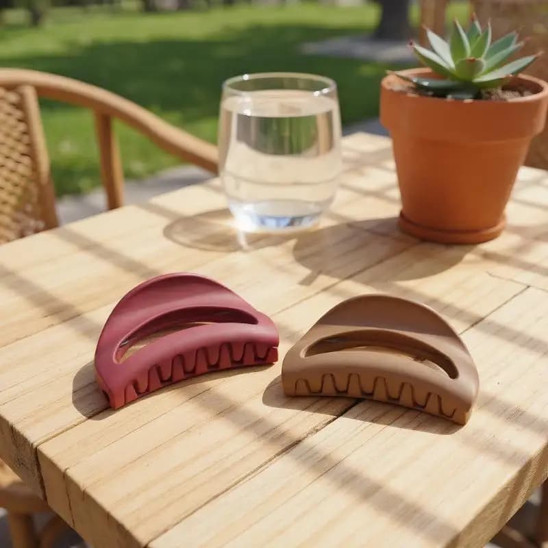 New Safe Soft Silicone Shark Clip Semicircle Anti Collision Hair Claw Protection For The Back Of The Head Anti Fall Hair Clip