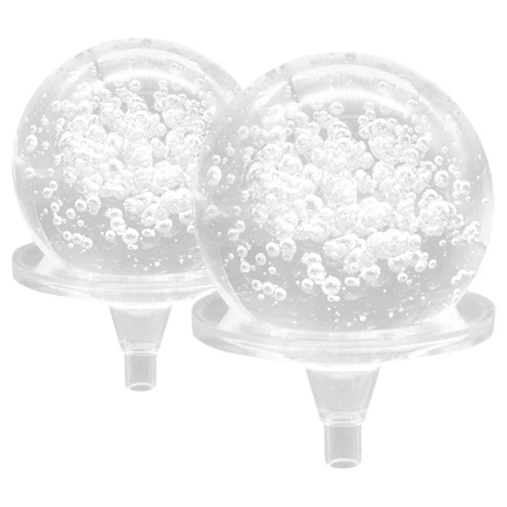 2 Pezzi Sfera di Cristallo Effetto Bolla da 8 cm per Fontana, Decorazione da Tavolo, Fontana da Interno, Ornamento Artigianale in Vetro per Scrivania